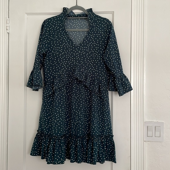 MITILLY | Polka Dot V Neck Dress - Picture 2 of 2